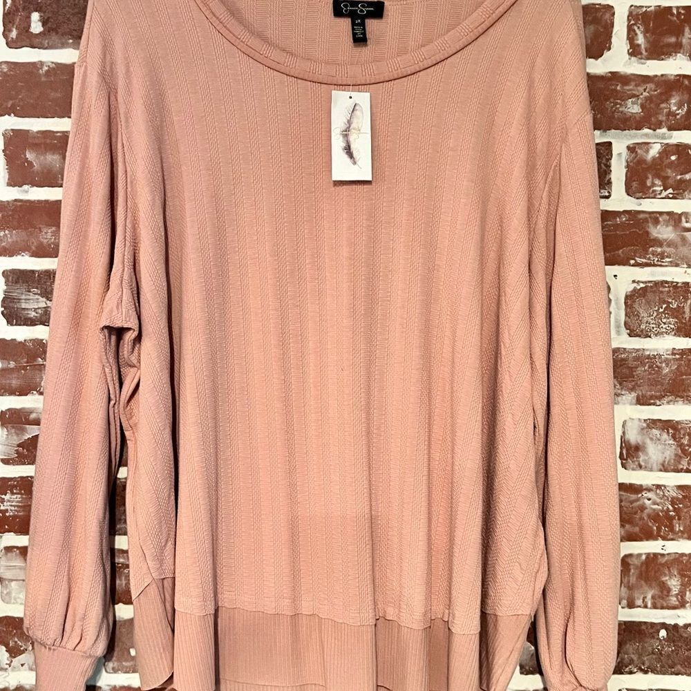 Jessica Simpson Blush Long Sleeve Blouse